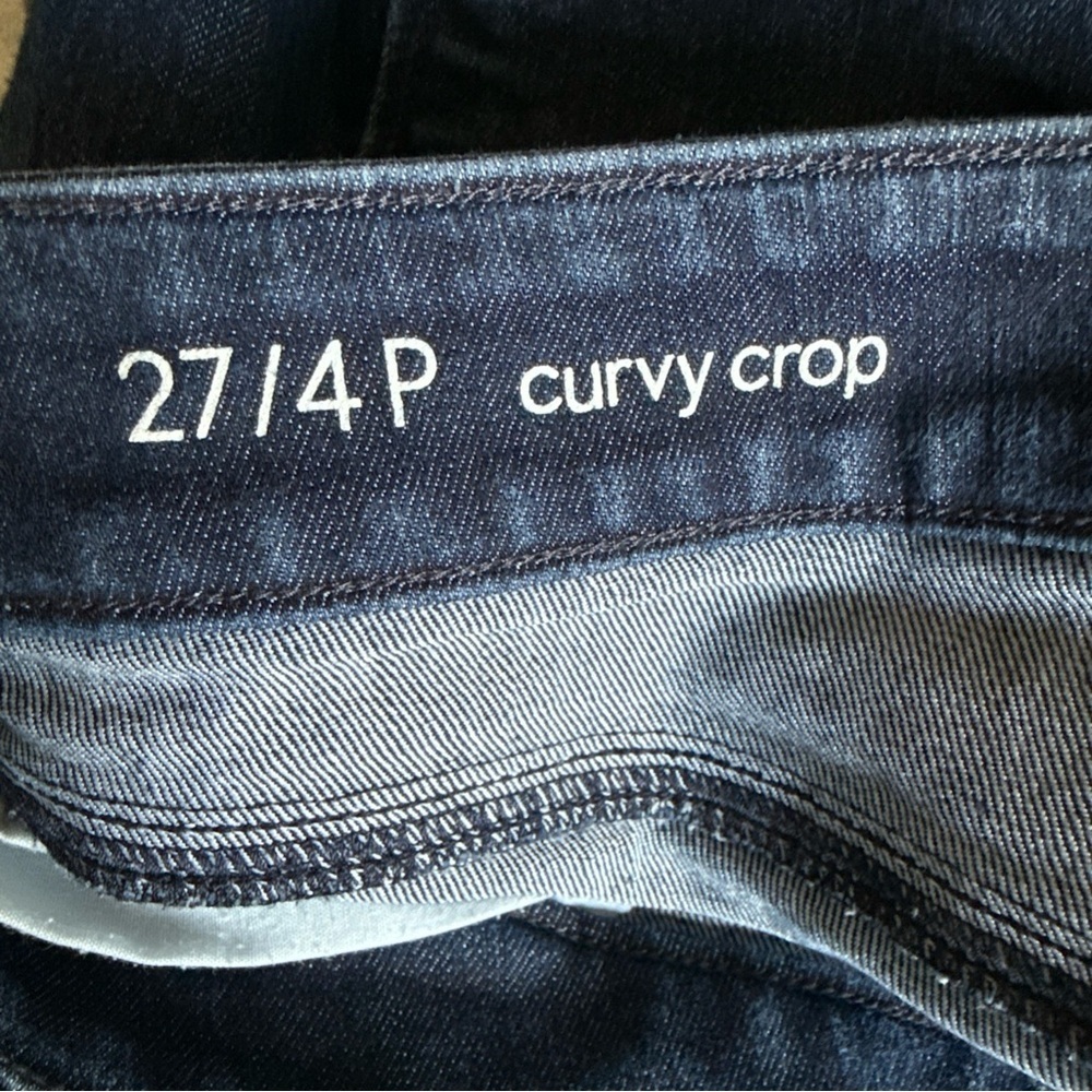 Ann Taylor LOFT Womens Curvy Crop Blue Jeans Size 4P/27 - Picture 6 of 8